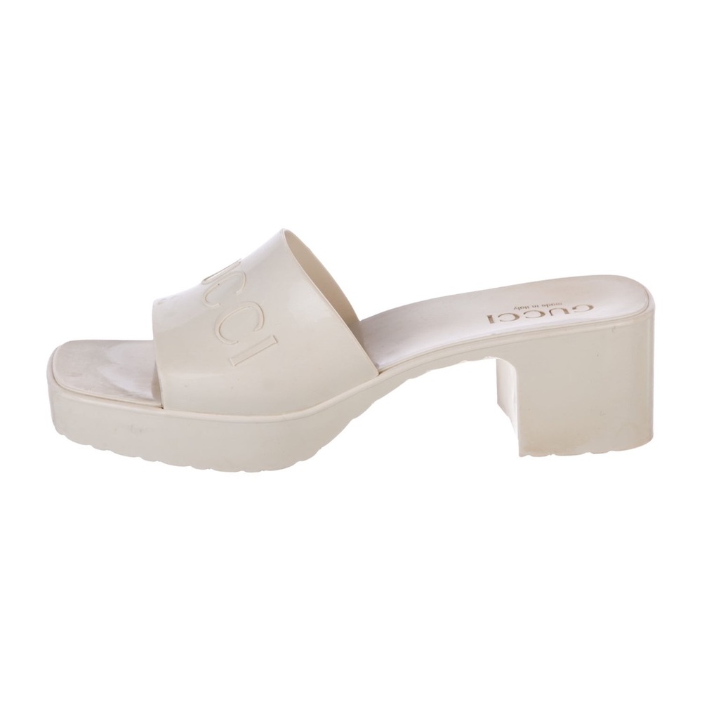 Gucci Rubber Slides Sandald Block Heel 37